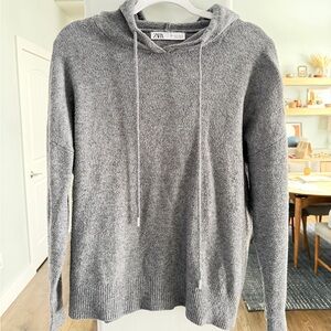 Zara Heather Gray Knit Sweater - small